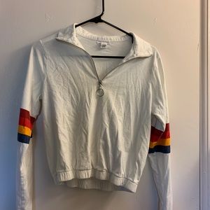 Retro Cropped Quarter Zip